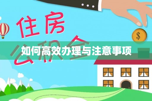 黔江如何高效办理与注意事项